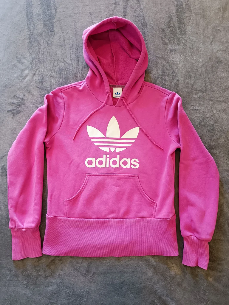 Sweat pull à capuche Adidas fille /femme taille S très bon état coloris fushia